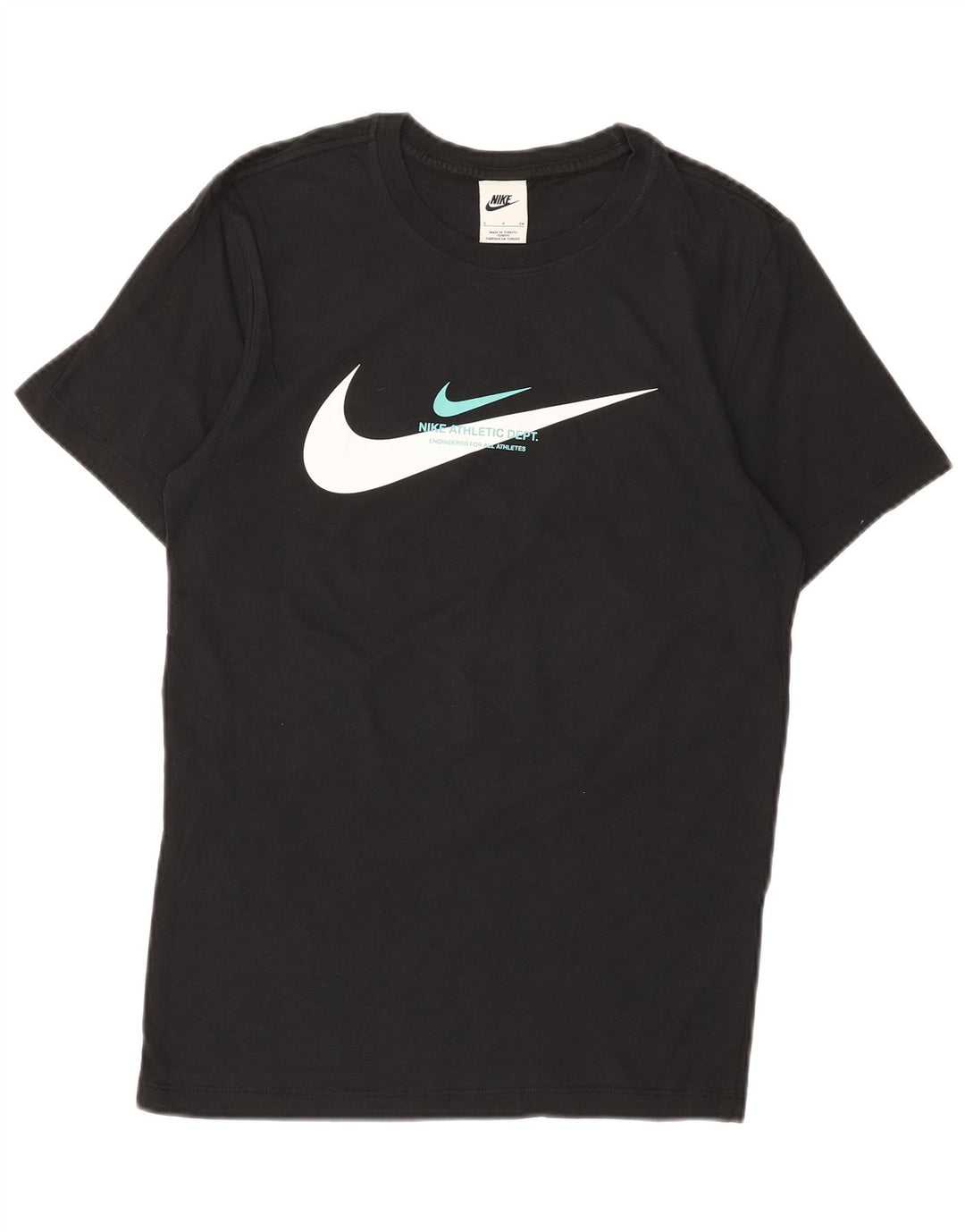 NIKE Mens Graphic T-Shirt Top Small Black Cotton