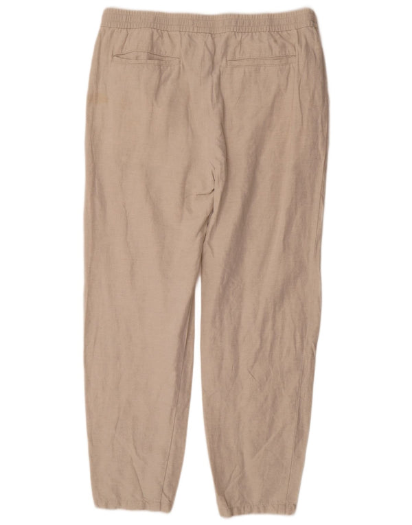 Pantaloni chino dritti da uomo Marks & Spencer W38 L30 cotone beige