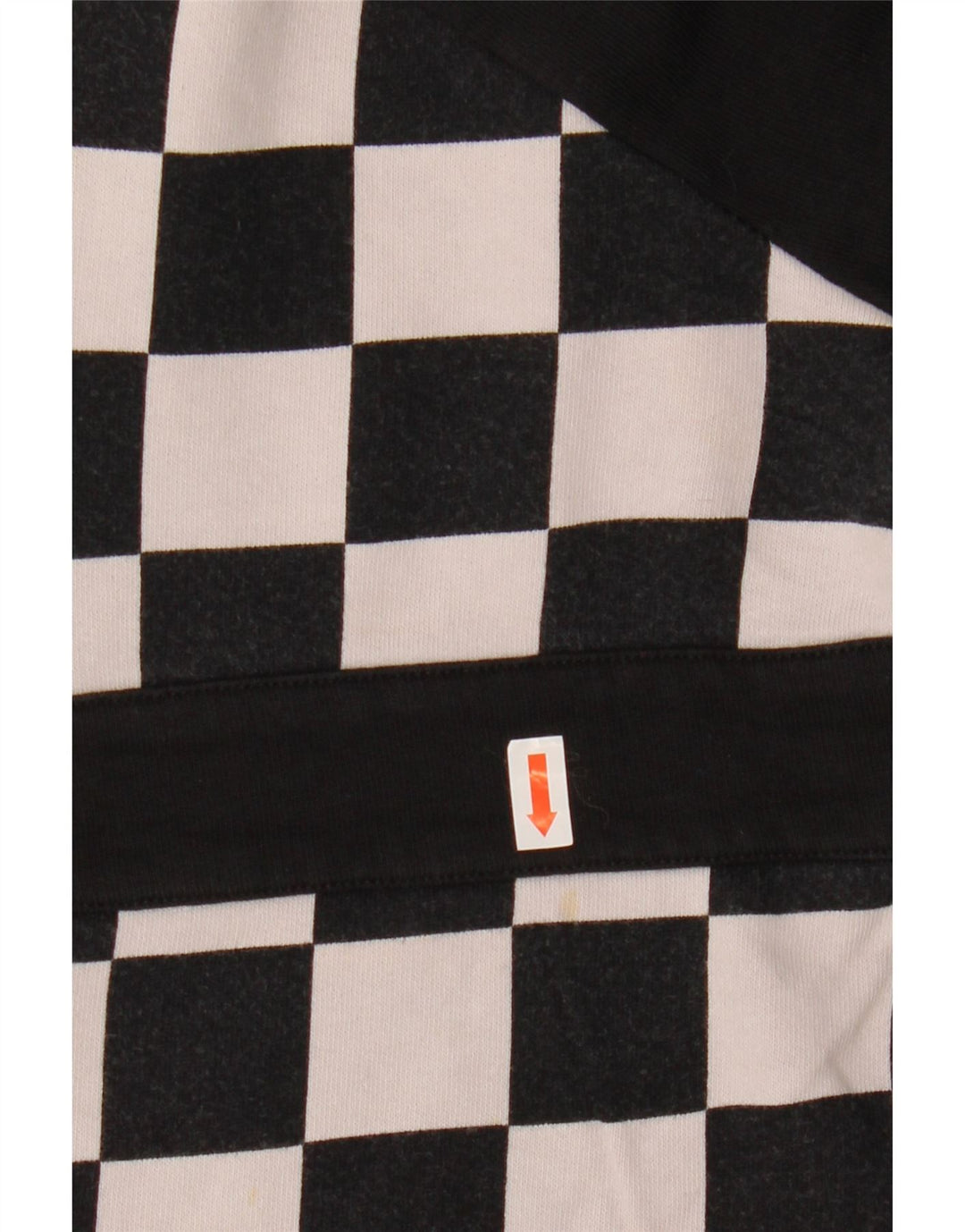 Felpa corta oversize da donna VANS, maglione UK 10, piccola nera geometrica