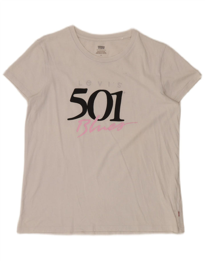 T-shirt grafica da donna LEVI'S Top UK 14 Medium White