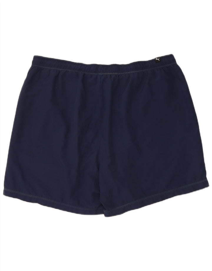Pantaloncini sportivi grafici da uomo PUMA XL blu navy in poliestere