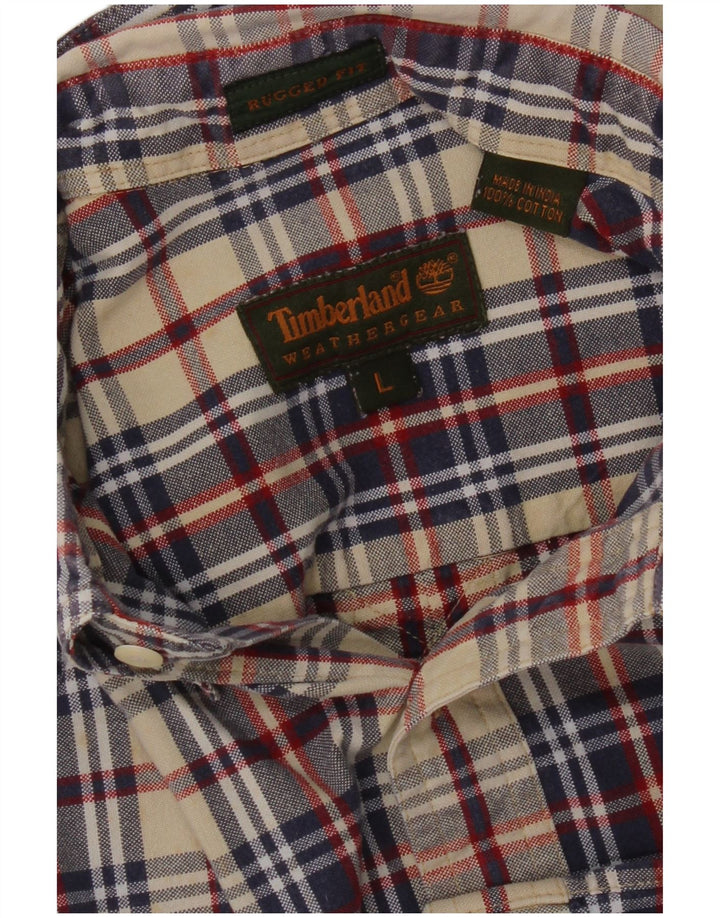Camicia Timberland da uomo vestibilità regolare, cotone a quadri multicolore grande