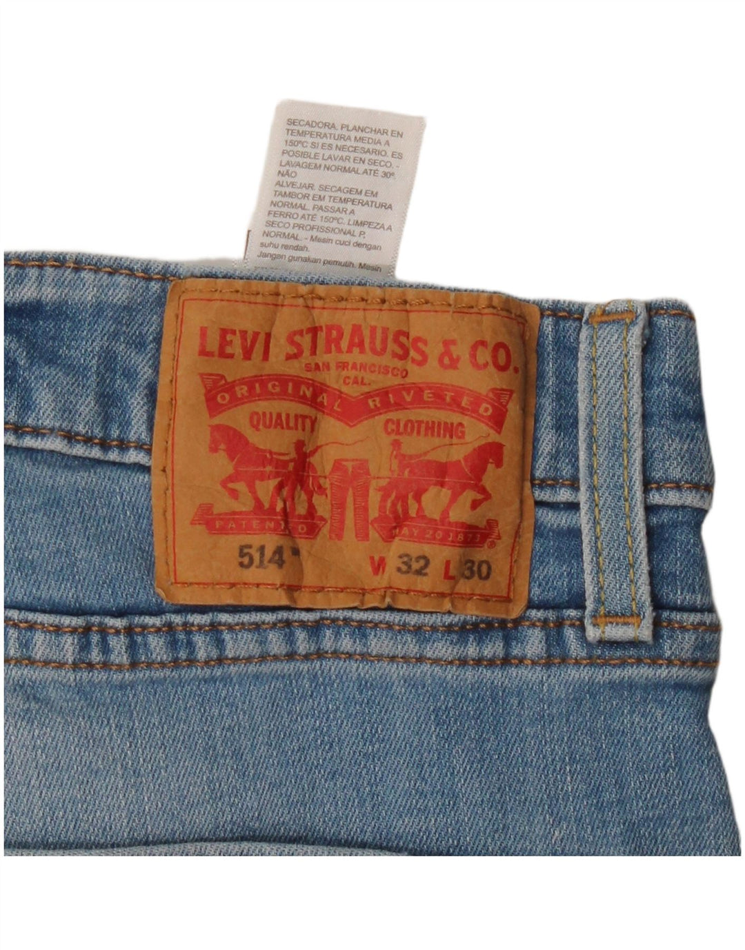 Levi's Uomo 514 Jeans dritti W32 L30 Cotone Blu