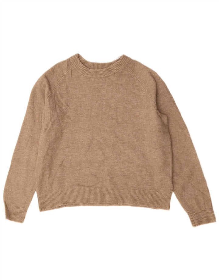 Maglione Zara da donna con scollo a barca UK 14 Poliammide beige medio