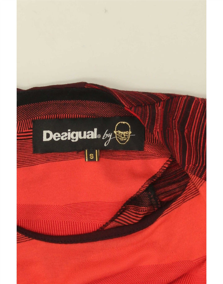 Abito tubino Desigual da donna UK 10 piccolo rosso a righe