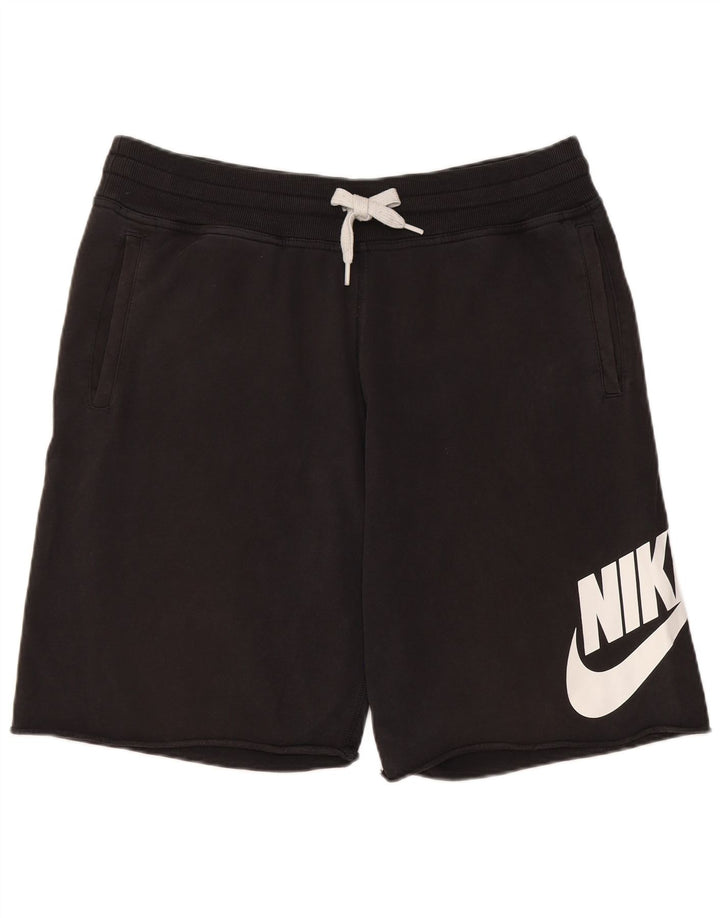 Pantaloncini sportivi Nike da uomo con grafica grande, cotone nero