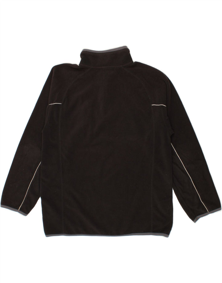 TRESPASS Mens Zip Neck Fleece Jumper Medium Black Polyester Vintage Trespass and Second-Hand Trespass from Messina Hembry 
