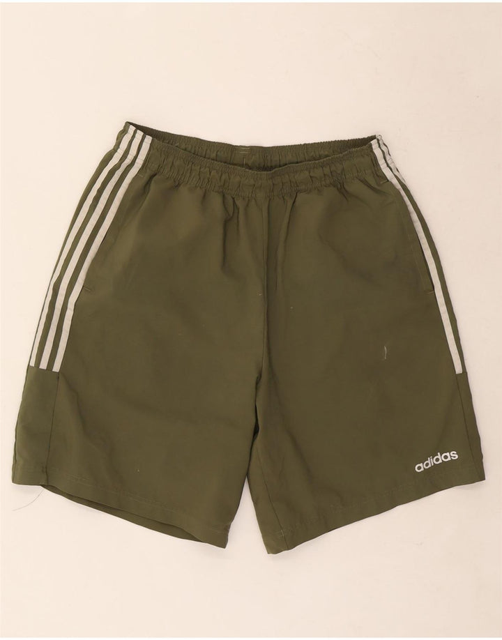 Pantaloncini sportivi Adidas da uomo grandi in poliestere kaki