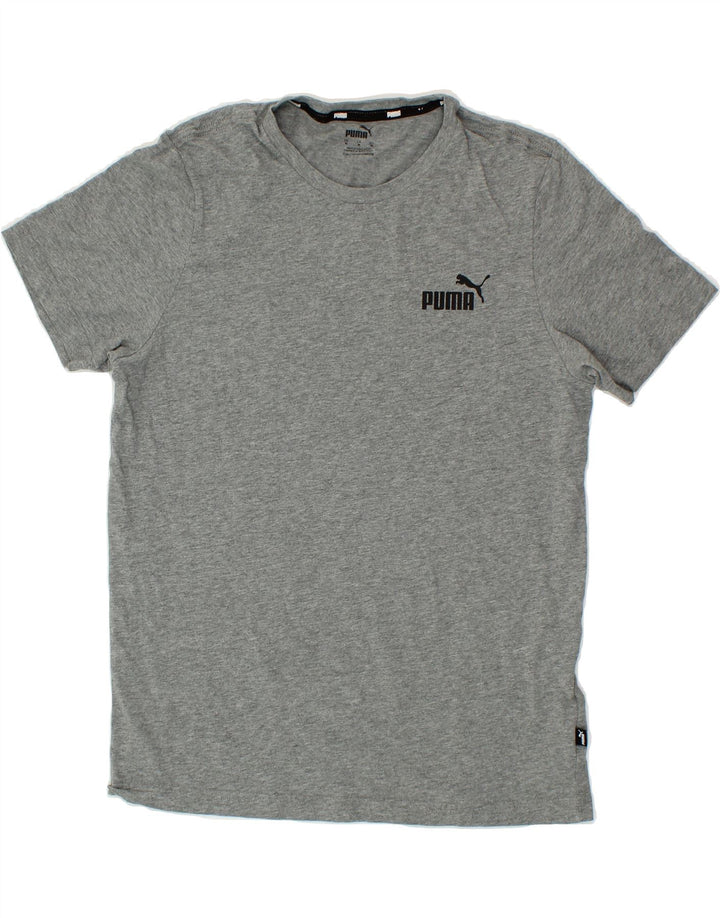 PUMA Mens T-Shirt Top Medium Grey Cotton Vintage Puma and Second-Hand Puma from Messina Hembry 