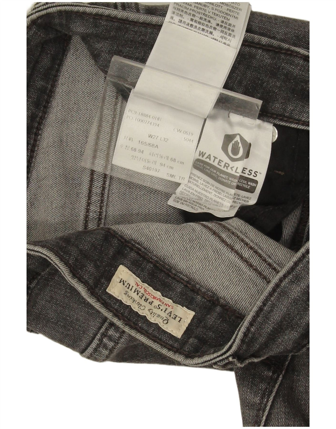 Jeans Levi's 712 Slim da donna W27 L31 in cotone grigio