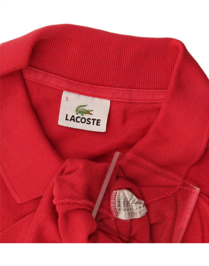 Polo da uomo Lacoste taglia 5 grande in cotone rosso