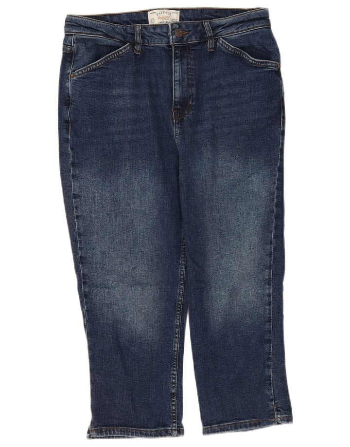 Jeans Capri Sway da donna Fat Face UK 12 Medio W32 L20 Cotone blu