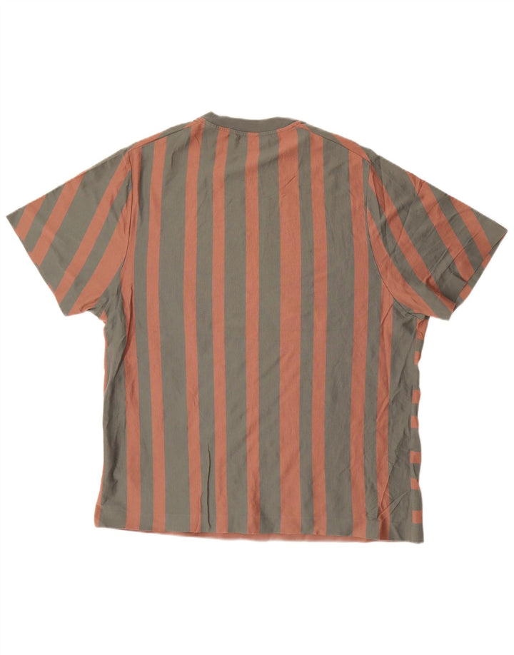 T-shirt da uomo Cos Top in cotone a righe grigie grandi