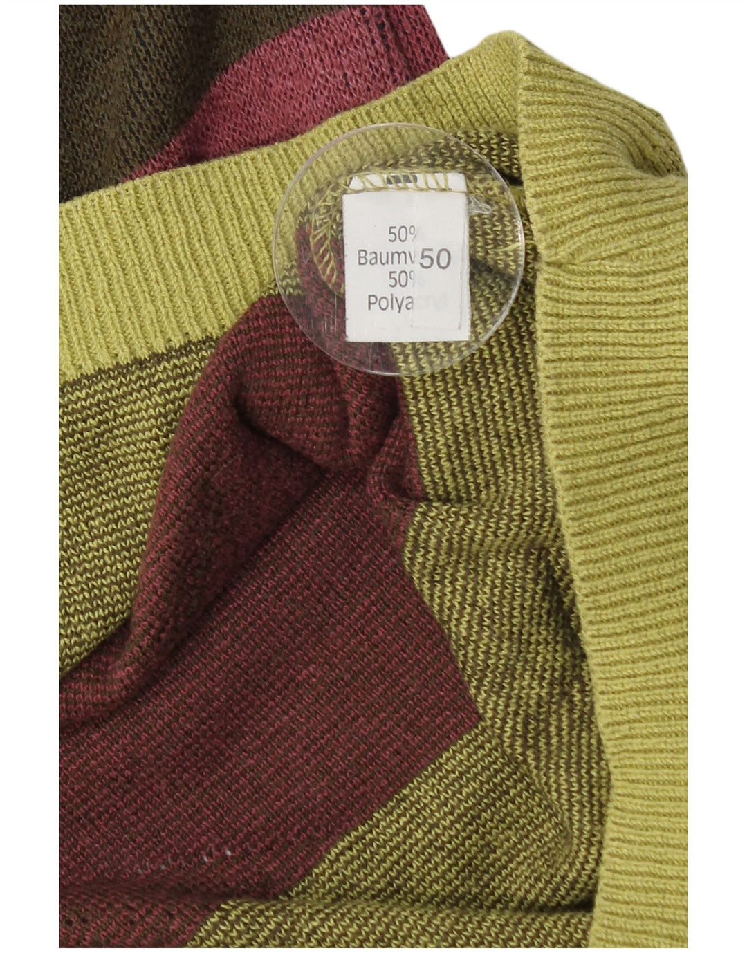 Maglione girocollo da uomo VINTAGE IT 50 Verde medio geometrico