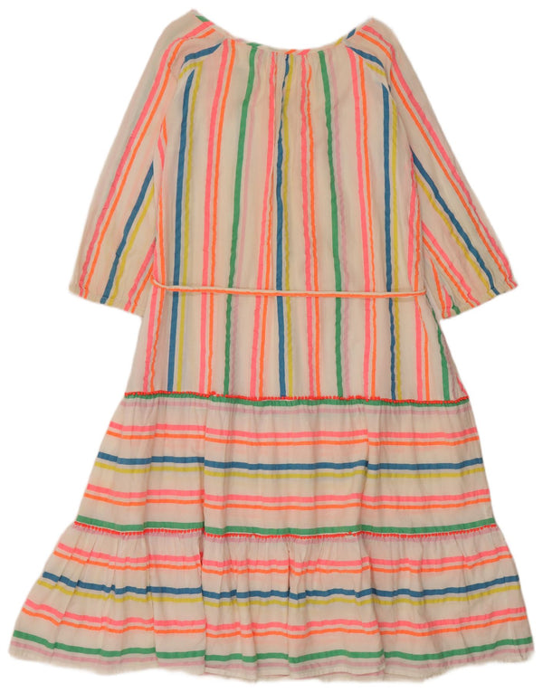 Abito a trapezio da donna con maniche a 3/4 Boden UK 14 Cotone a righe rosa medio