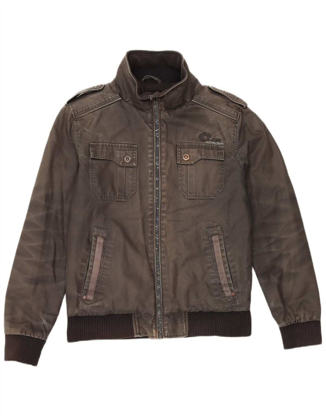 Giacca militare da uomo Jack & Jones UK 36 piccola in cotone grigio
