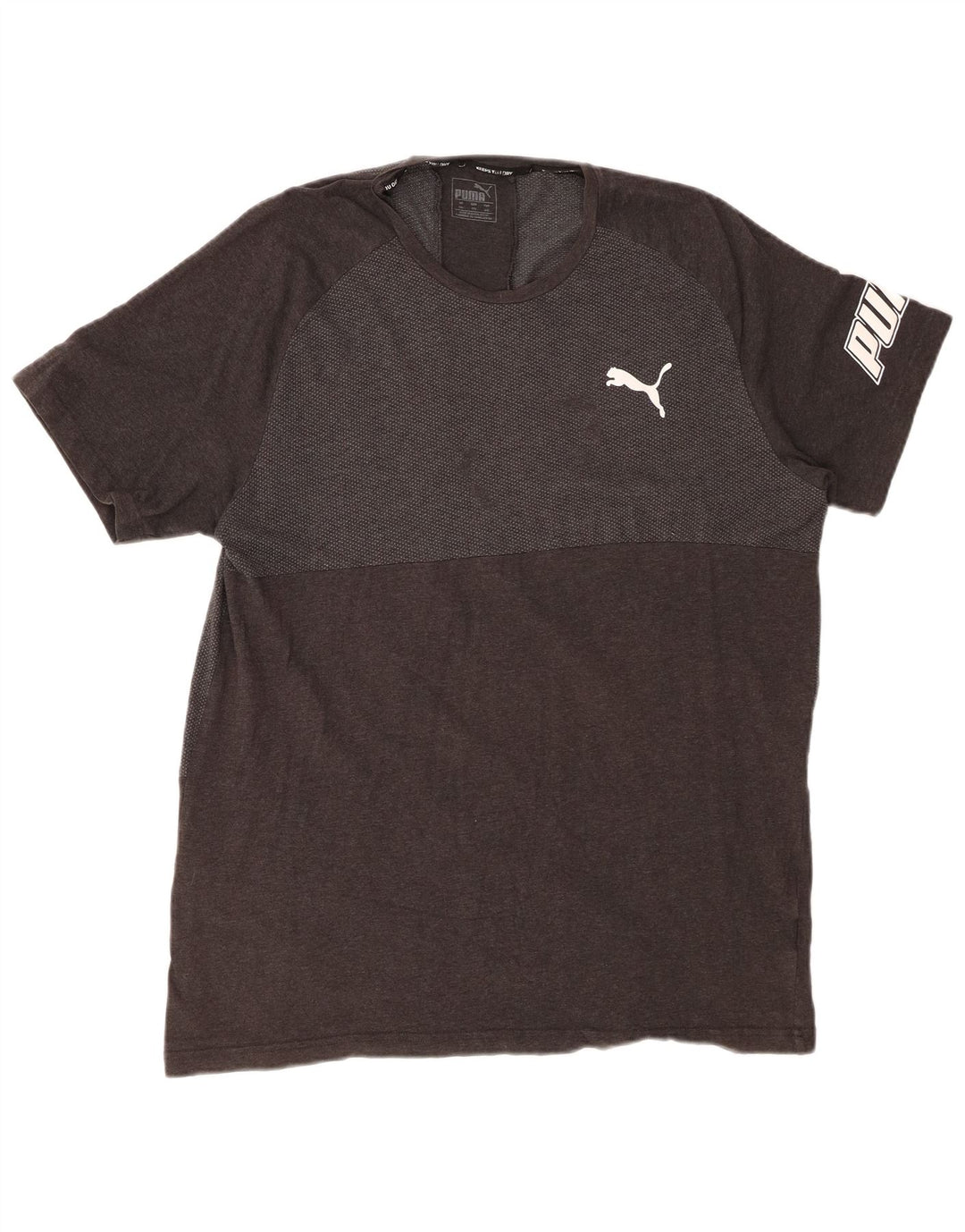 T-shirt grafica da uomo PUMA Top 2XL Colorblock grigio