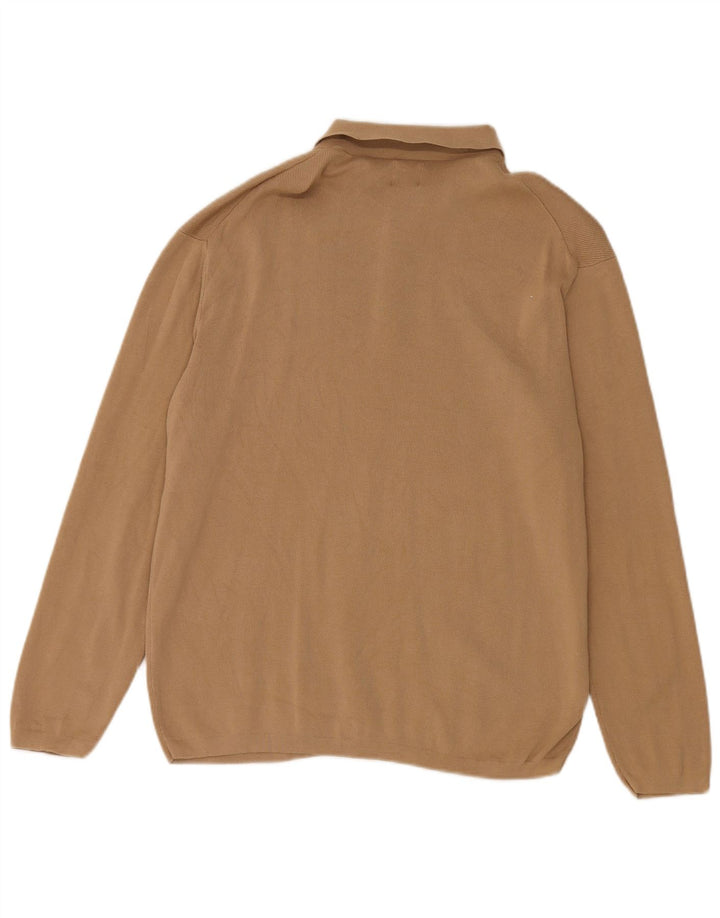 Maglione Zara da uomo con collo alto, grande, in cotone beige