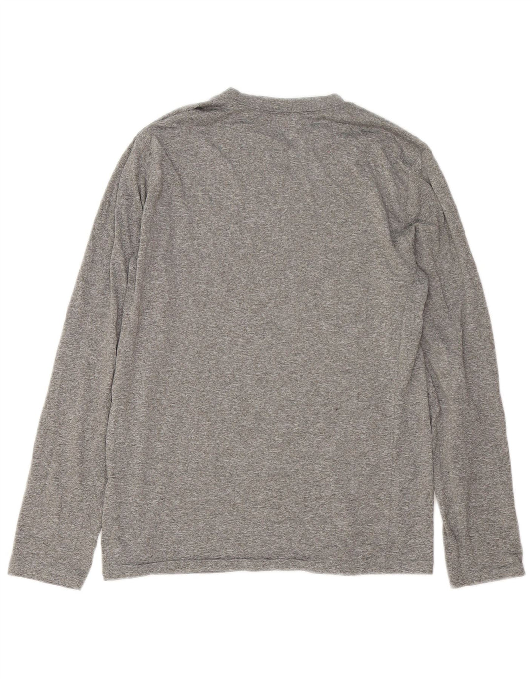 Nike Top grafico da donna a maniche lunghe UK 12 Poliestere screziato grigio medio