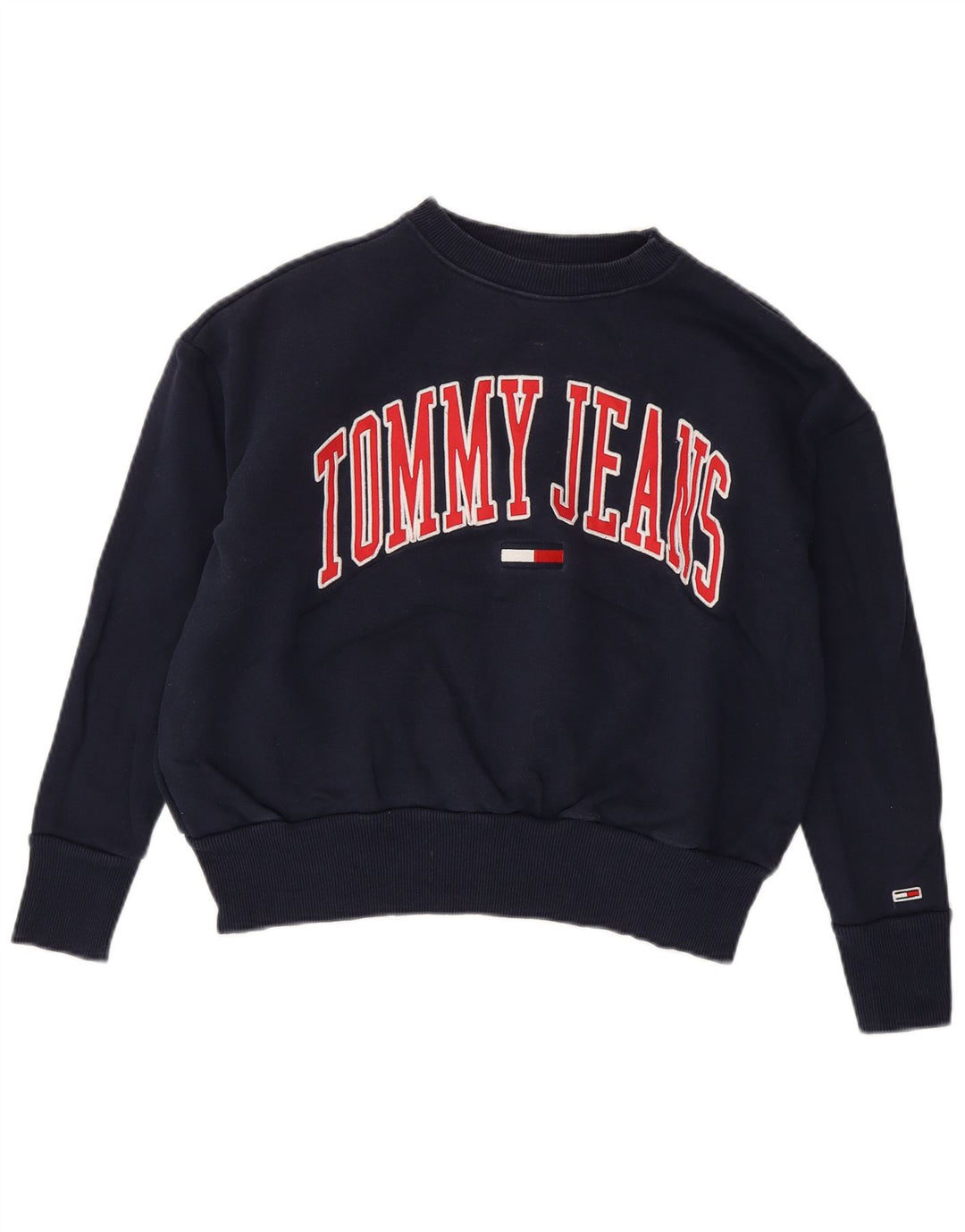 Felpa oversize da donna Tommy Hilfiger UK 10 Small Blu Navy