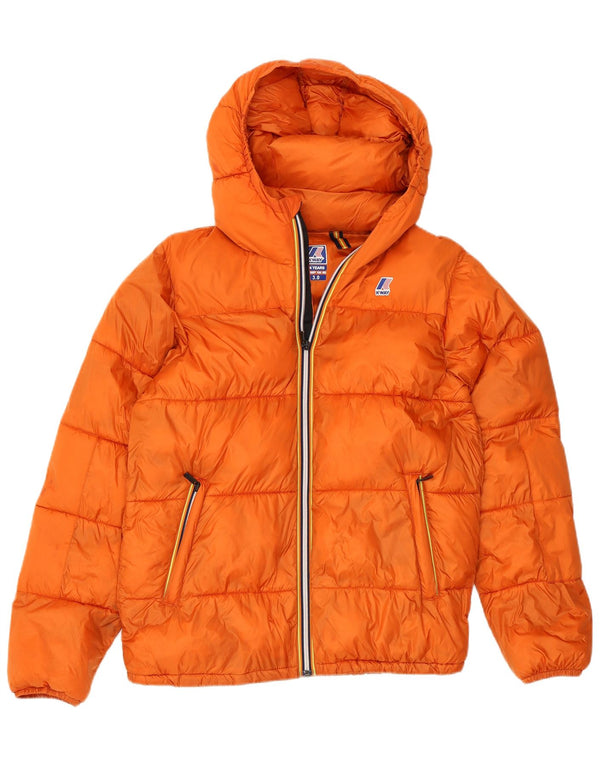 Giubbotto imbottito con cappuccio K-Way Bambino 13-14 anni Poliestere Arancione