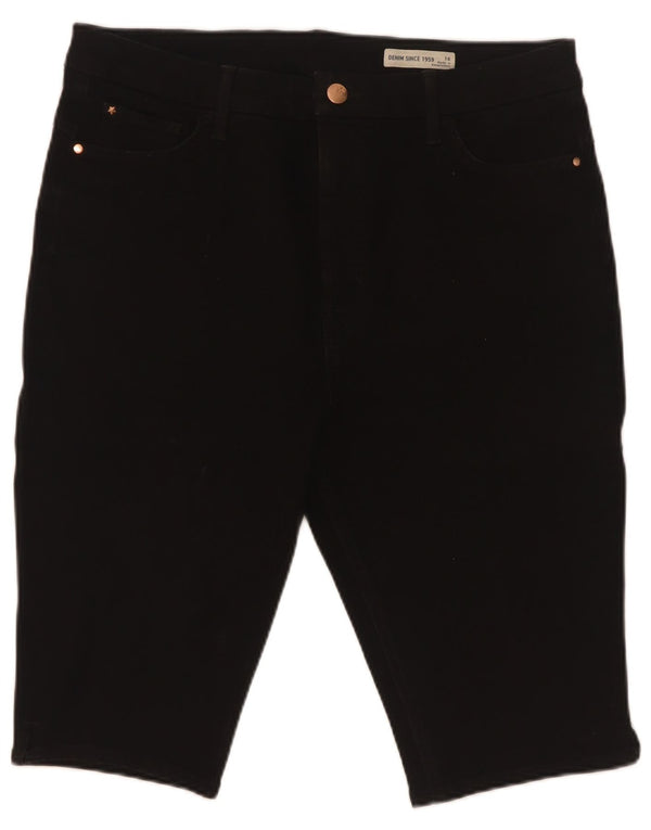 Pantaloncini casual Bermuda da donna Marks & Spencer UK 16 Large W34 cotone nero