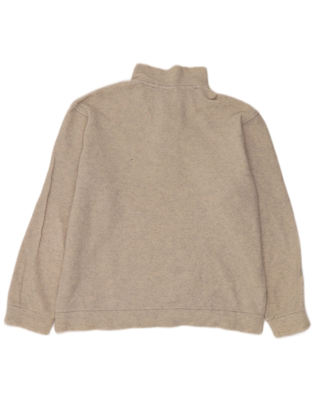 Maglione da uomo Lacoste con collo a bottoni taglia 5 grande lana screziata beige