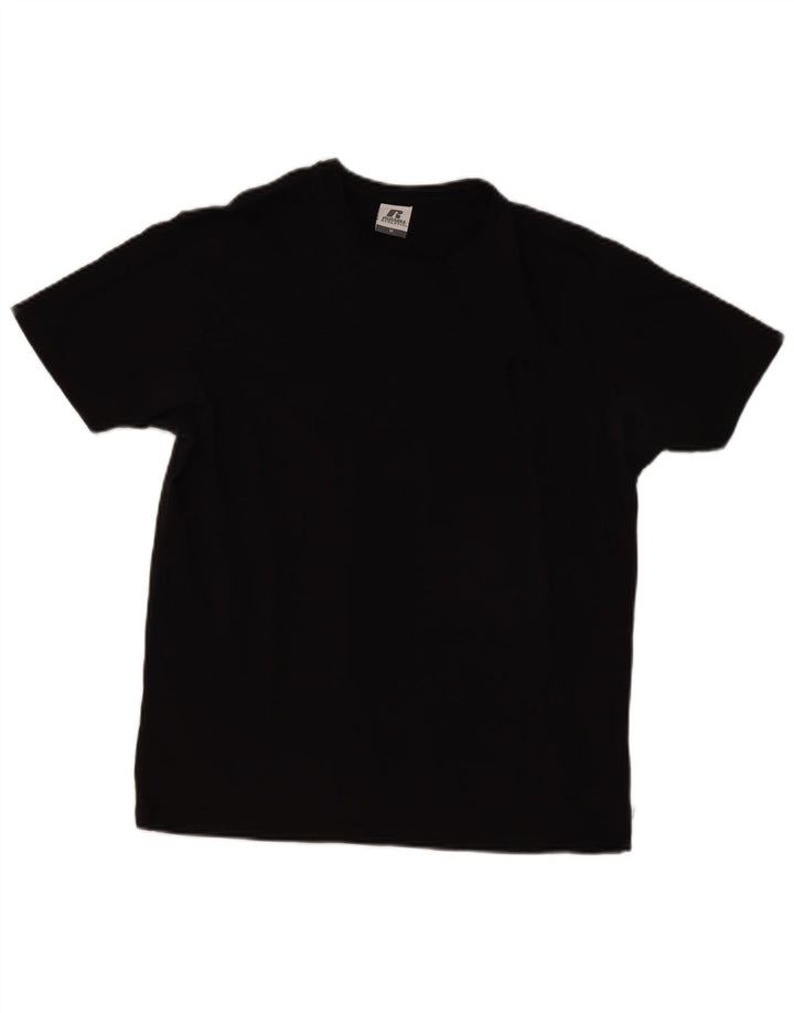 T-shirt da uomo Russell Athletic in cotone nero medio