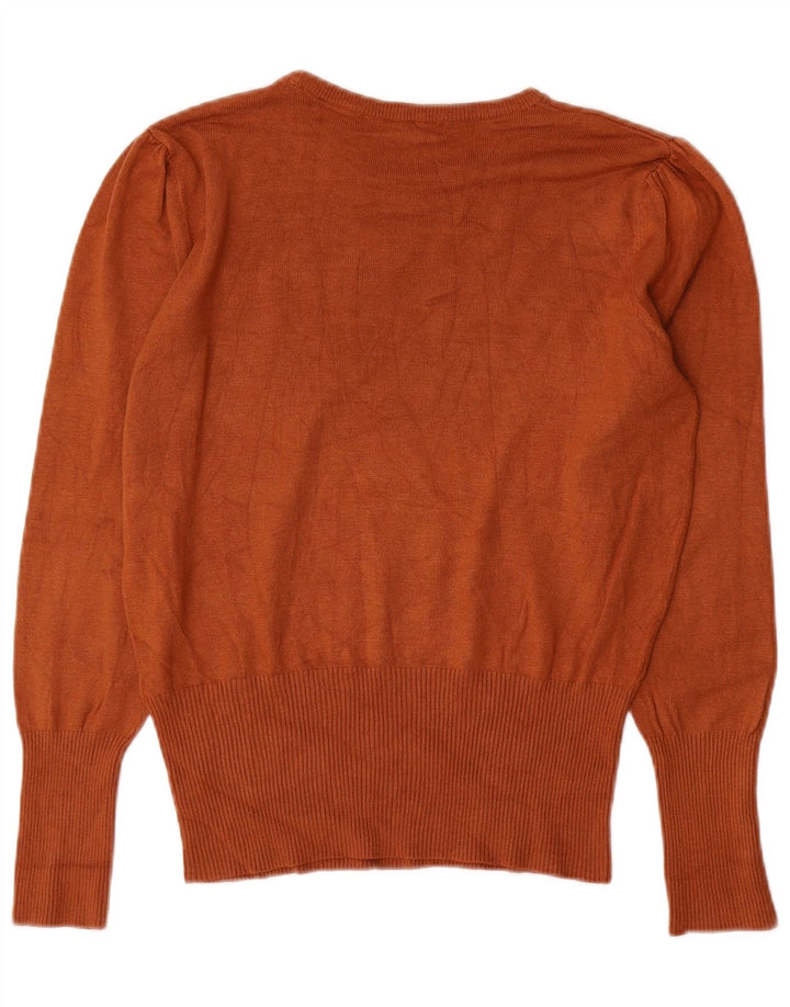 Maglione maglione con scollo a barca da donna Marks & Spencer UK 12 Marrone medio