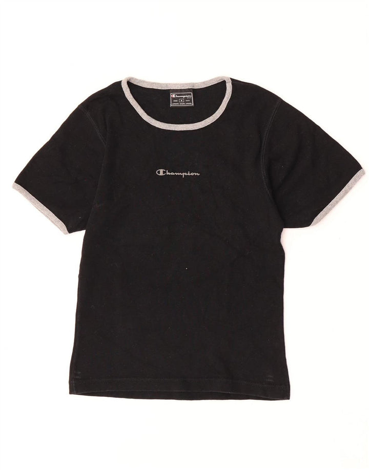 T-shirt da donna Champion Top UK 12 cotone nero medio