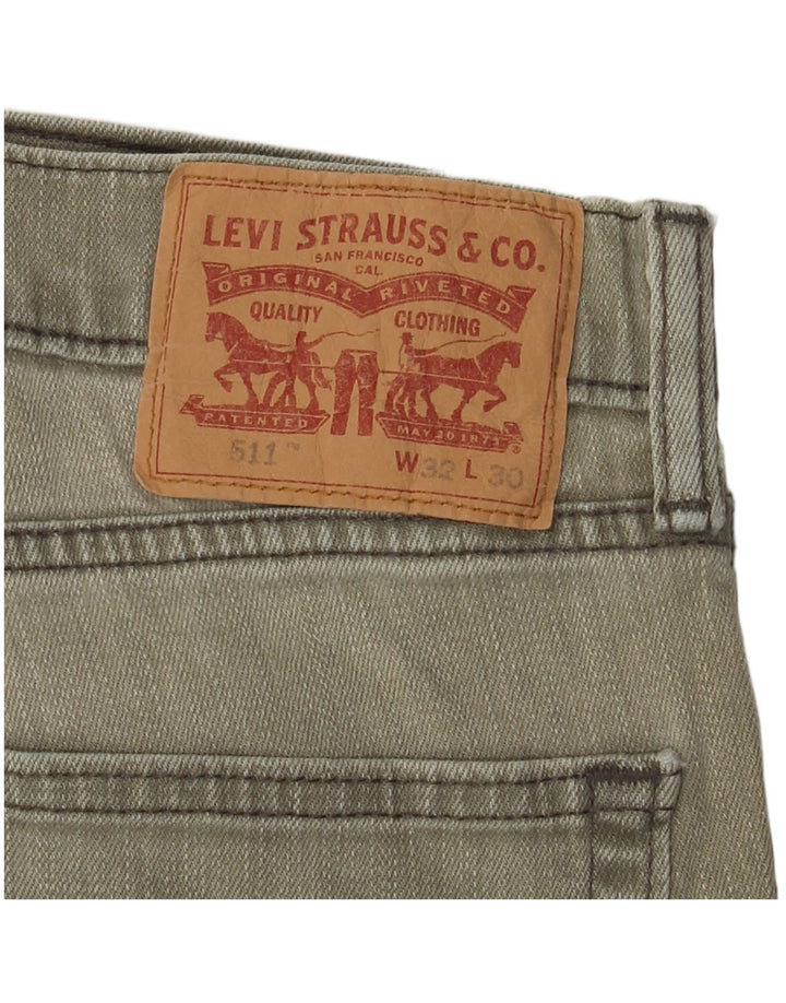 LEVI'S Jeans da uomo 511 slim W32 L30 cotone kaki