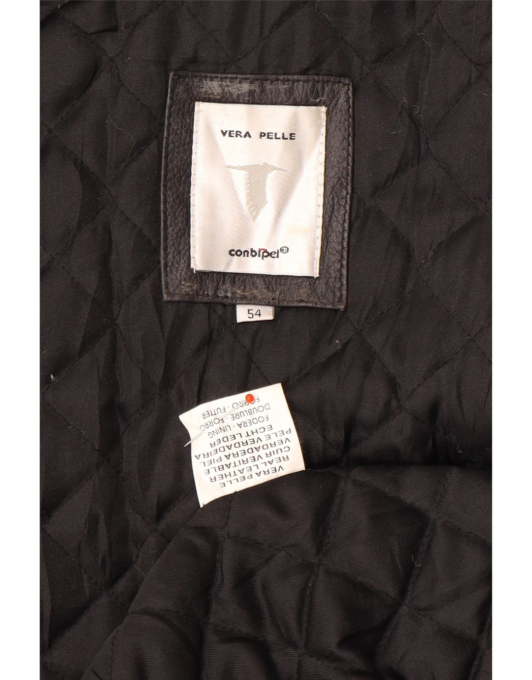Giacca in Pelle Uomo Conbipel Taglia 54 XL Pelle Nera