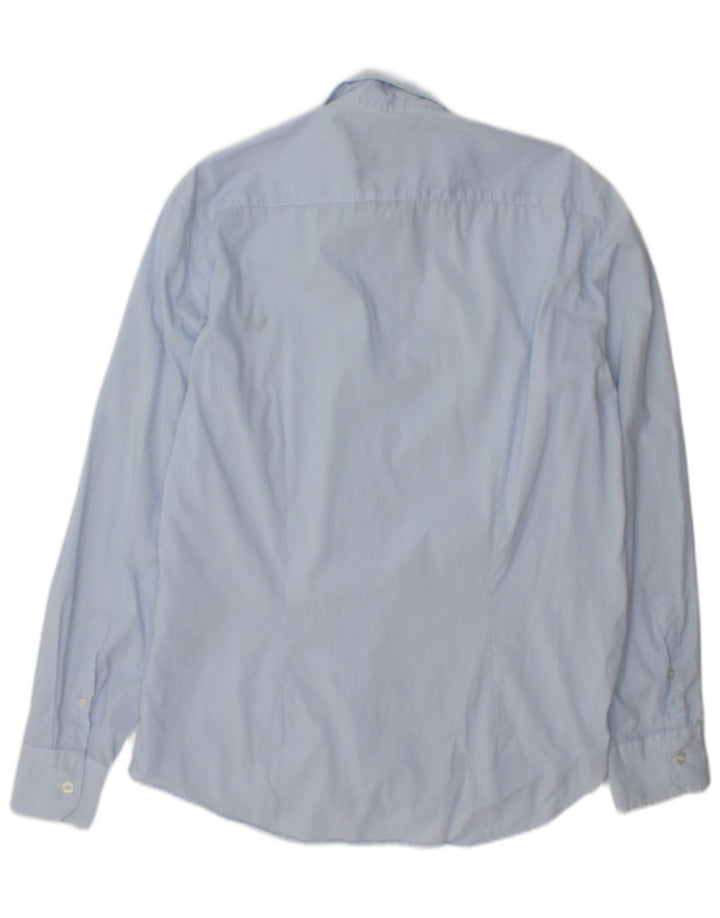 Camicia da uomo slim fit Fred Perry, cotone gessato blu grande