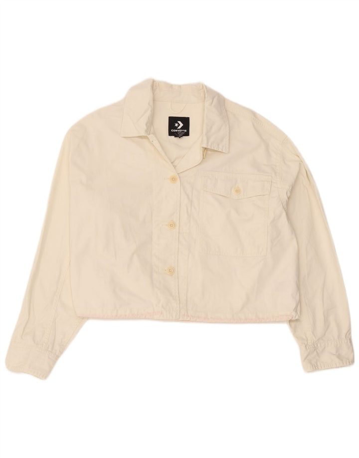 Giacca bomber da donna Converse UK 14 cotone bianco sporco medio