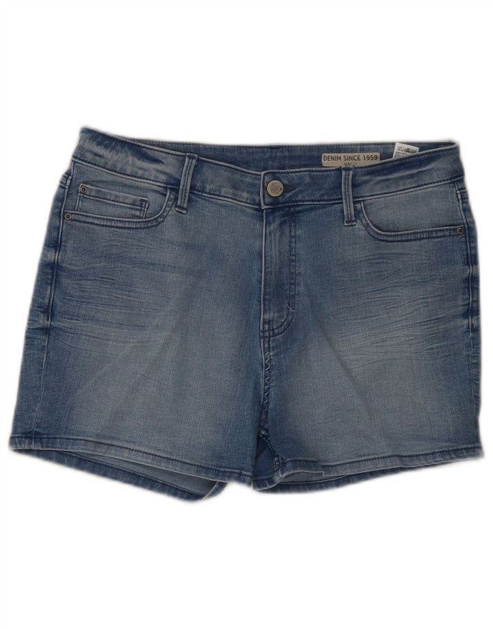 Pantaloncini di jeans da donna Marks & Spencer UK 12 medi W31 cotone blu