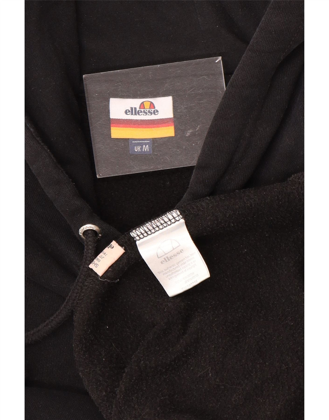 Maglione con cappuccio grafico da uomo ELLESSE in cotone nero medio