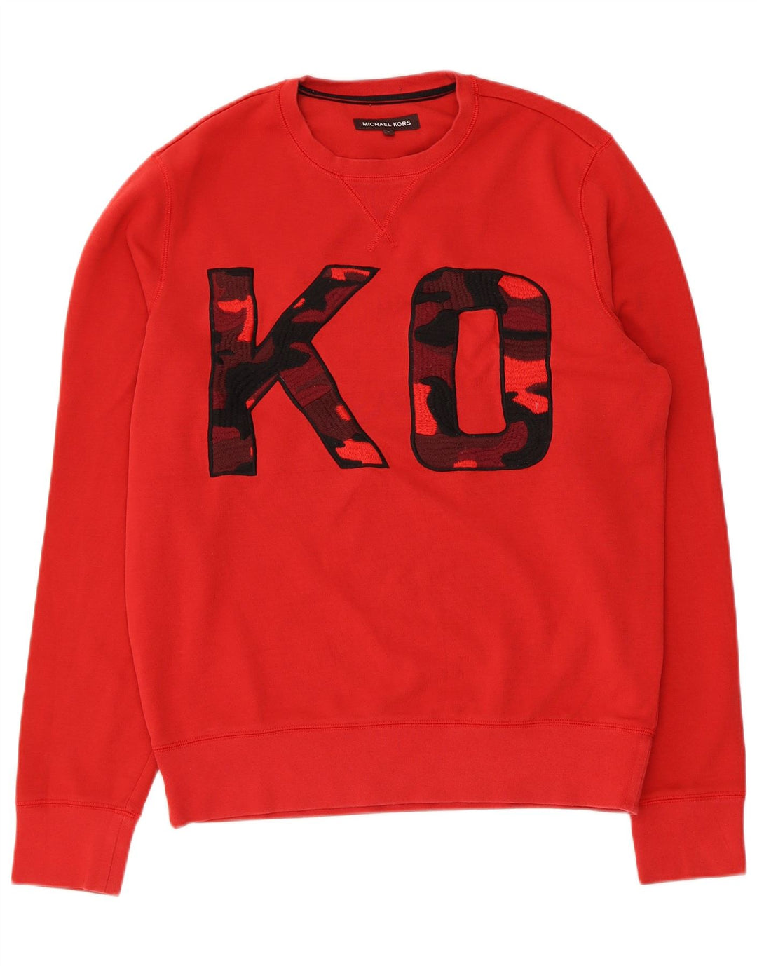 Felpa grafica da donna Michael Kors Maglione UK 14 Cotone rosso medio