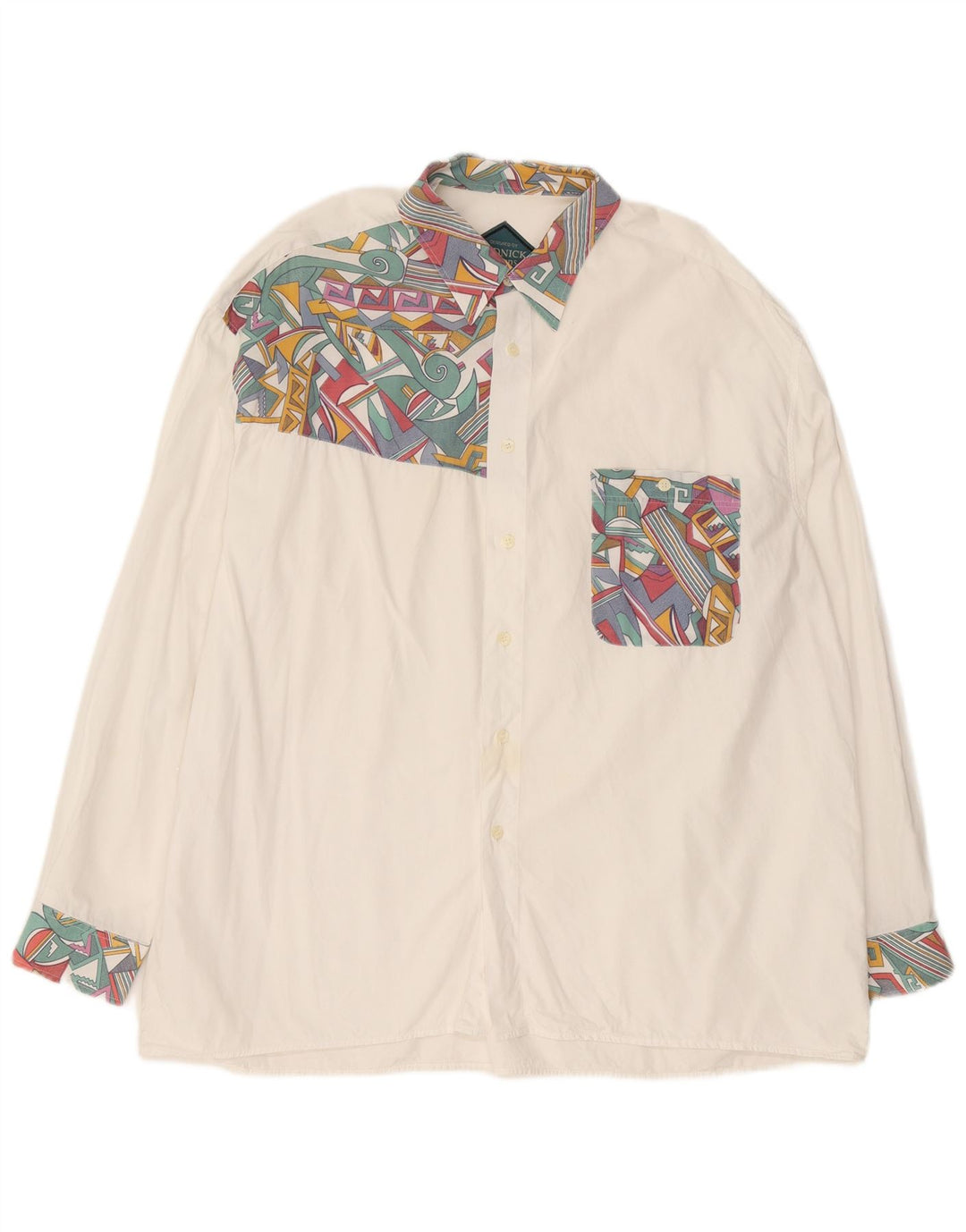 Camicia da uomo Rudnick 2XL Cotone geometrico bianco