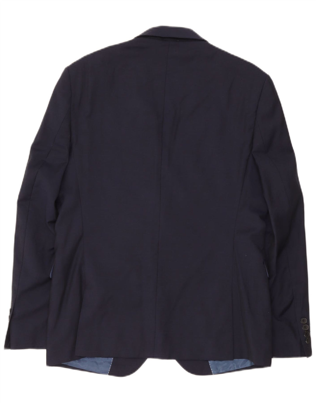 Giacca blazer da uomo a 2 bottoni Dkny IT 52 XL in lana blu navy