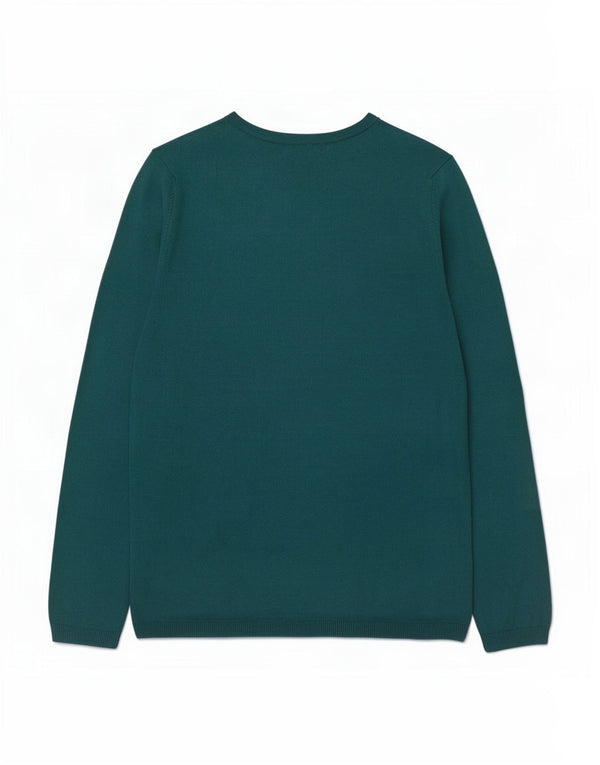 Maglione maglione con scollo a V da donna Tommy Hilfiger UK 10 piccolo cotone verde