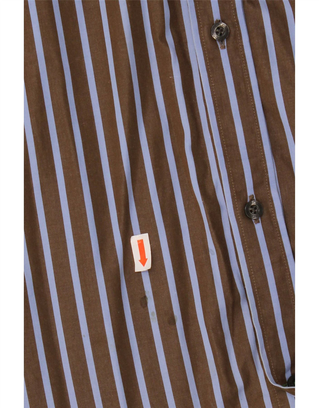 Camicia da uomo Lacoste taglia 43 grande cotone gessato marrone