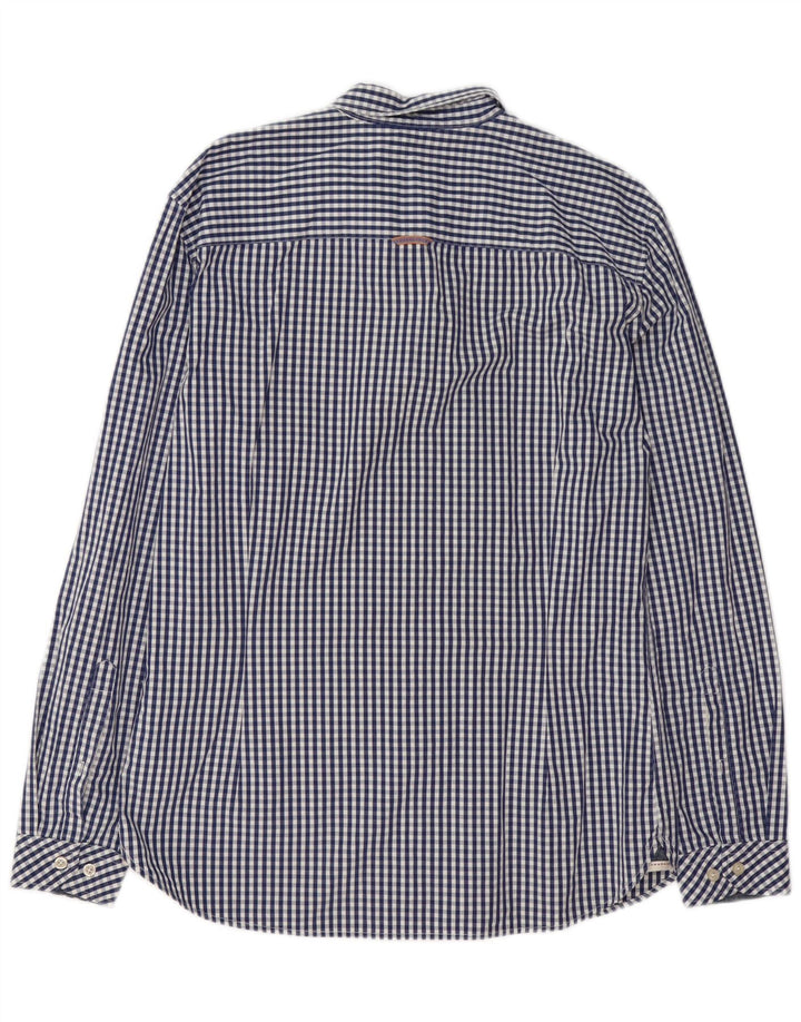 Camicia Joules da uomo slim fit in cotone a quadretti blu navy medio