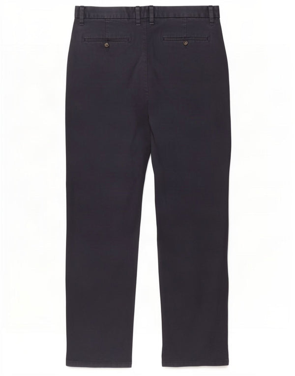 Pantaloni chino regolari da uomo Marks & Spencer W36 L33 cotone blu navy