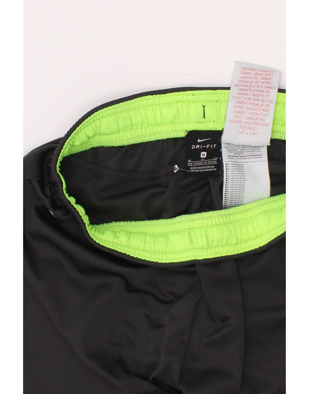Pantaloncini sportivi Nike da ragazzo Dri Fit 13-14 anni XL grigio poliestere