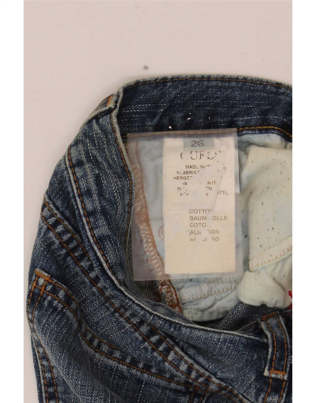 Jeans svasati da donna Guess W26 L32 cotone blu