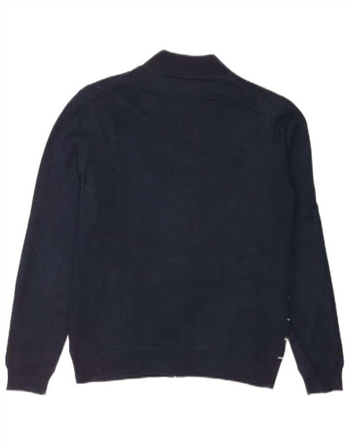 Maglione cardigan da donna Calvin Klein UK 12 medio blu navy a righe