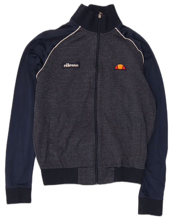 Giacca da ginnastica da uomo Ellesse XS in poliestere color block blu navy