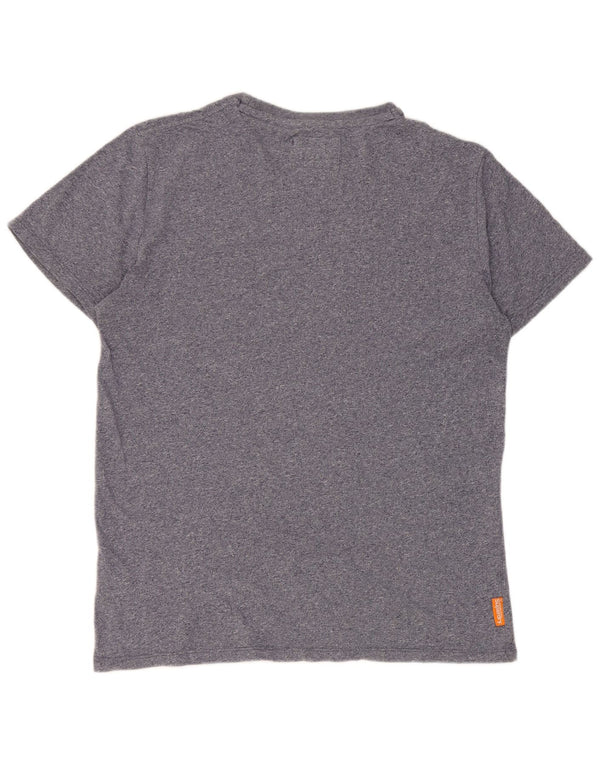 T-shirt da uomo Superdry Top XL in cotone chiazzato blu navy