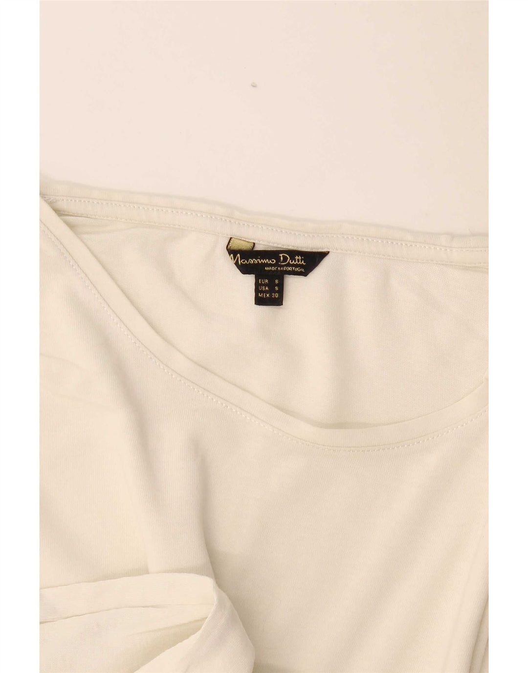 T-shirt da donna Massimo Dutti Top UK 10 piccola bianco sporco