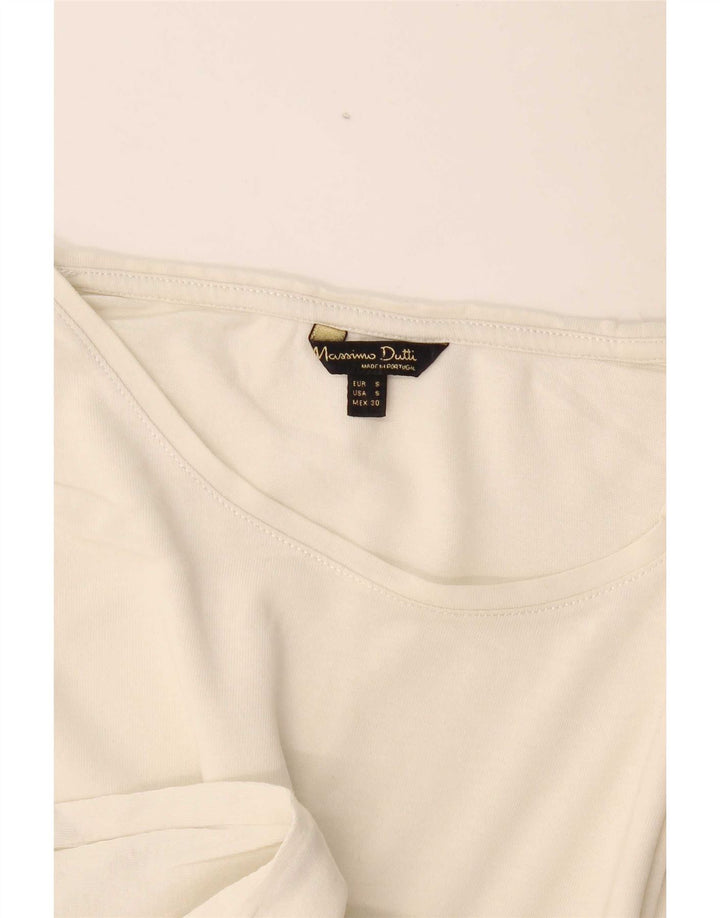 T-shirt da donna Massimo Dutti Top UK 10 piccola bianco sporco